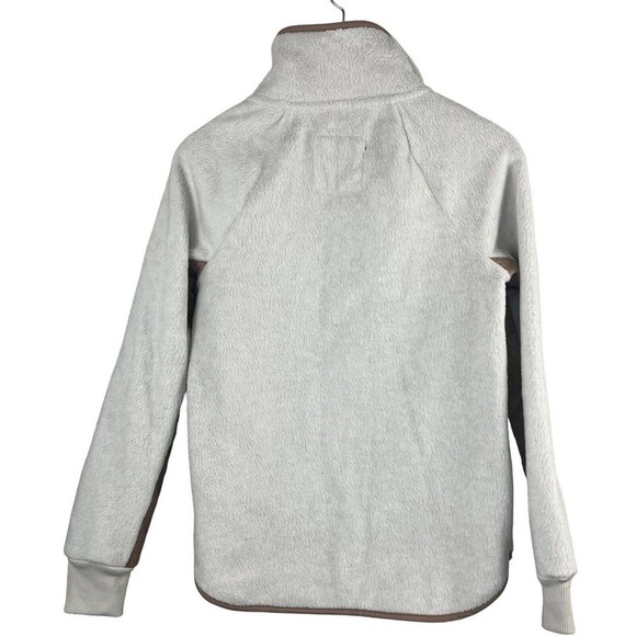 Abercrombie & Fitch Asymmetrical Snap-Up Fleece Sweatshirt Sz XS Quilted - Picture 10 of 14